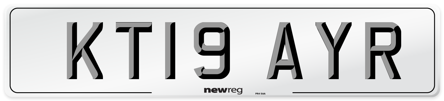 KT19 AYR Number Plate from New Reg